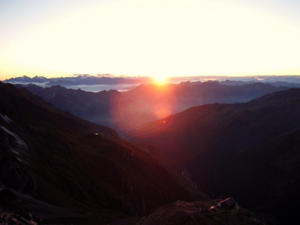 Sonnenaufgang an der Zwickauer Htte