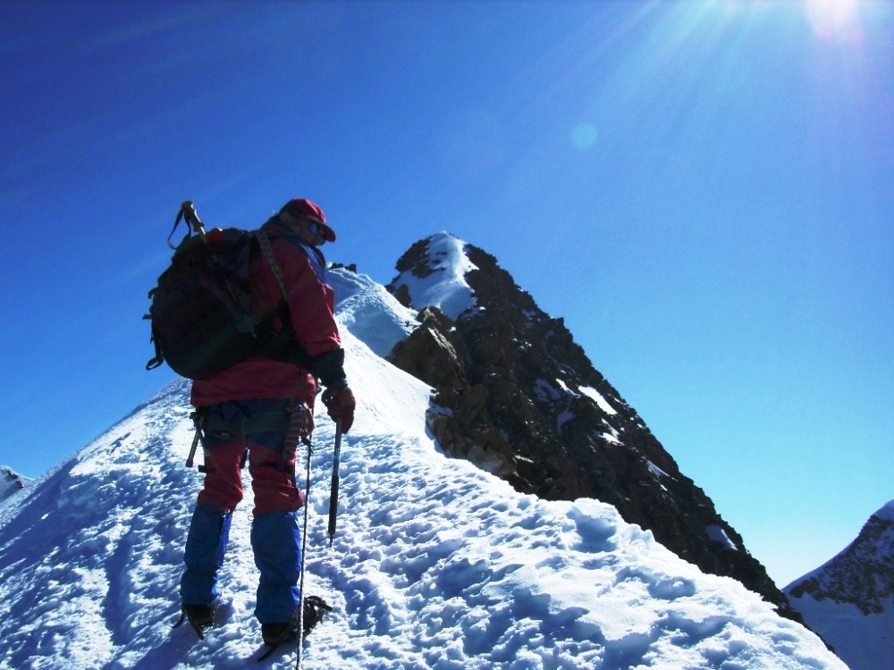 Auf dem Westgrat zur Dufourspitze